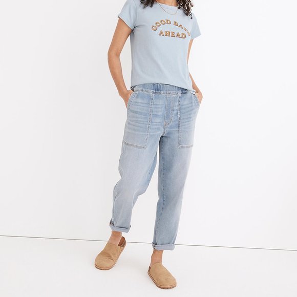 Madewell Denim - Madewell Pull-On Relaxed Jeans Size Large NWT